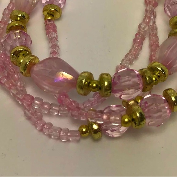 Purple Set of Beaded Stretch Bracelets Stackable - Picture 2 of 2